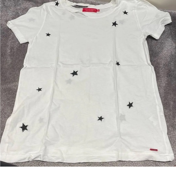 N:Philanthropy white tshirt with black stars - Picture 1 of 5